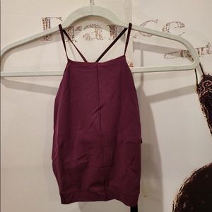 Sporty burgundy strappy back nike tank